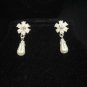 Bridal Faux Pearl Heart earring necklace set NR221