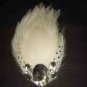 Bridal Feather white Fascinator rhinestone clip BA143