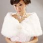 Bridal Faux Fur Shrug White Shawl Stole Wrap Cape SF108
