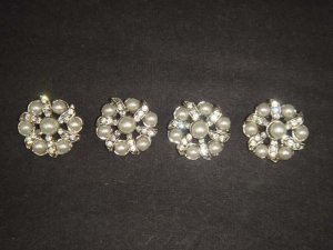 4 sewing Crystal  Rhinestone clasp hook button BN15