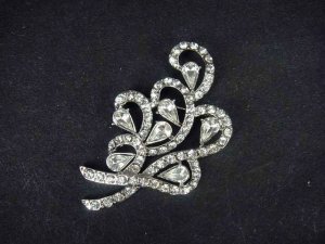 Bridal Vintage style bling Rhinestone Brooch pin PI428
