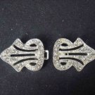 Bridal vintage style Rhinestone clasp hook button BU30