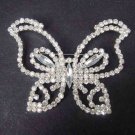 Bridal dress butterfly Rhinestone Brooch pin PI409