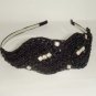 Bridal paisley applique Rhinestone tiara Headband HR141