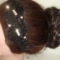 Bridal paisley applique Rhinestone tiara Headband HR141