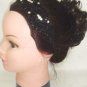 Bridal paisley applique Rhinestone tiara Headband HR141