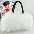 Wedding White Purse Fur Shoulder bag handbag LB7