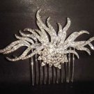 Bridal Rhinestone Flower Vintage style crystal hair tiara comb RB326