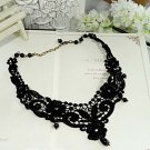 Lolita sexy gothic Crochet lace Black Choker necklace NR223