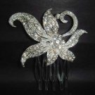Bridal wedding crystal Rhinestone Headpiece Headdress Hair tiara Comb RB87