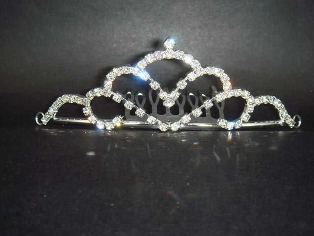 Bridal Rhinestone Headdress Hair crown Comb Prom tiara C07