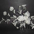 Bridal Rhinestone Flower Crystal Headpiece Headdress Hair tiara Comb RB111