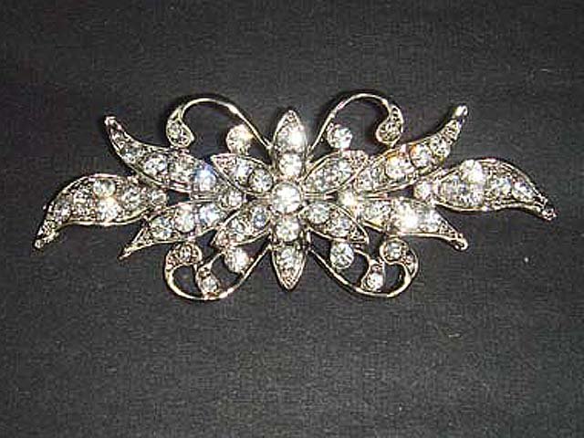 Bridal Dress cake scarf decoration Rhinestone Brooch pin PI449
