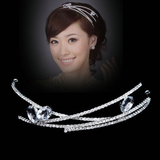 Bridal Rhinestone Crystal headpiece Headdress Crown Tiara HR142