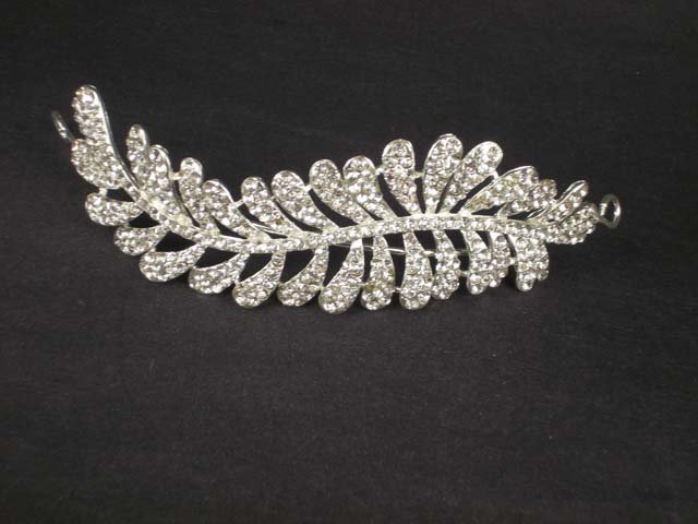 Bridal Rhinestone crystal Leave headpiece Hair headdress Tiara HR173