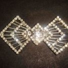 Bridal Bow rhombus crystal sew repair Rhinestone clasp hook button BU67