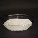 Bridal applique rhinestone Fascinator Headband HR135
