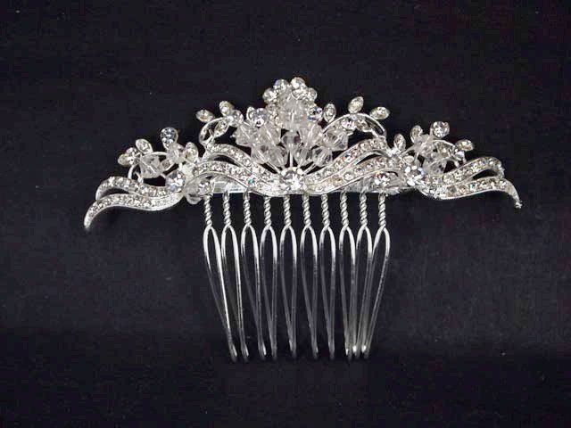 Bridal Rhinestone headdress vintage style crystal Hair tiara Comb RB481