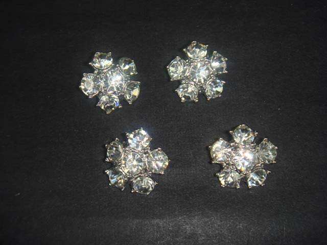 4 pcs Repair Faux Pearl sew crystal Rhinestone repair dress button BN40