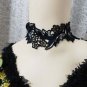 Gothic sexy Lolita Lace gray Black flower Choker necklace NR396