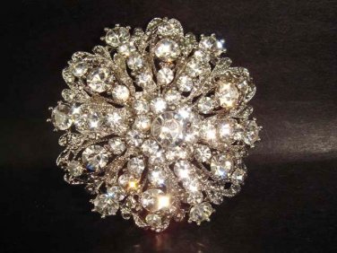 Bridal Vintage Style crystal cake decoration Rhinestone bling Brooch pin PI225
