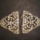 Vintage style crystal Rhinestone clasp dress buckle button BU50
