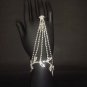 Sexy Rhinestone belly dance leaf slave crystal Bracelet with ring BR169
