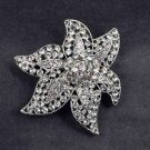 Bridal cake topper starfish Crystal Rhinestone Brooch pin Pi583