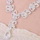 Bridal Rhinestone crystal Topknot earring necklace set NR384