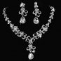Bridal Rhinestone crystal Topknot earring necklace set NR384