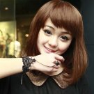 Gothic Lolita Sexy Flower black Belly dance slave bracelet BR293