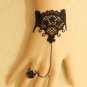 Gothic Lolita Sexy Flower black Belly dance slave bracelet BR293