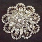 Bridal Cake topper dress circle decoration crystal Rhinestone Brooch pin Pi577