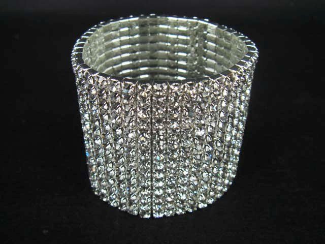 14 row Bridal Wedding Crystal Rhinestone Bracelet BR177