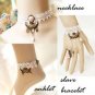 Party Prom Belly dance mask pink Lolita white necklace bracelet anklet BR307