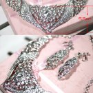 Bridal Rhinestone crystal Topknot earring necklace set NR404
