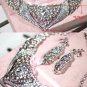 Bridal Rhinestone crystal Topknot earring necklace set NR404