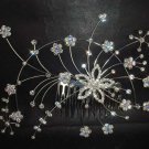 Bridal Rhinestone Flower crystal Headdress Headpiece Hair tiara Comb RB429