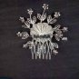 Bridal Rhinestone Prom Headpiece Flower Crystal Hair tiara Comb RB583