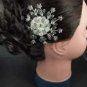 Bridal Rhinestone Prom Headpiece Flower Crystal Hair tiara Comb RB583