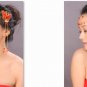 Bridal Rhinestone prom Mask white lace feather comb RB576