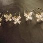 6 Bridal Butterfly crystal Headpiece Rhinestone Hairpins Hair pins RP165