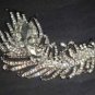 Bridal feather bling large crystal Vintage style Rhinestone Brooch pin PI579