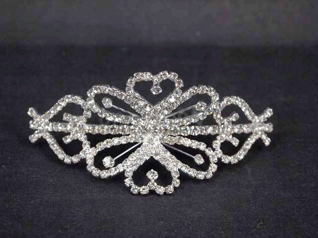 Bridal Crystal Rhinestone Headpiece headdress Heart Hair tiara Comb RB499