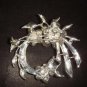 Bridal Faux Pearl wreath crystal cake bouquest Rhinestone Brooch pin Pi366