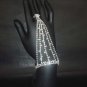 Sexy Belly dance Rhinestone cuff slave Bracelet with ring BR198