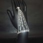Sexy Belly dance Rhinestone cuff slave Bracelet with ring BR198