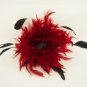 Bridal Feather Fascinator headpiece hair White brooch clip BA149