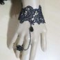 Sexy Belly dance Rhinestone Black flower Black Lace gothic slave Bracelet BR297