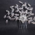 Bridal crystal Headwear rhinestone headpiece hair tiara topknot comb RB617